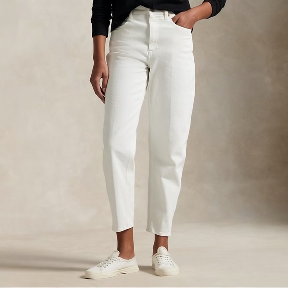 Vintage Denim - Vintage High Rise Tapered Jeans Size 10 White Denim 80s 90s Bill Blass